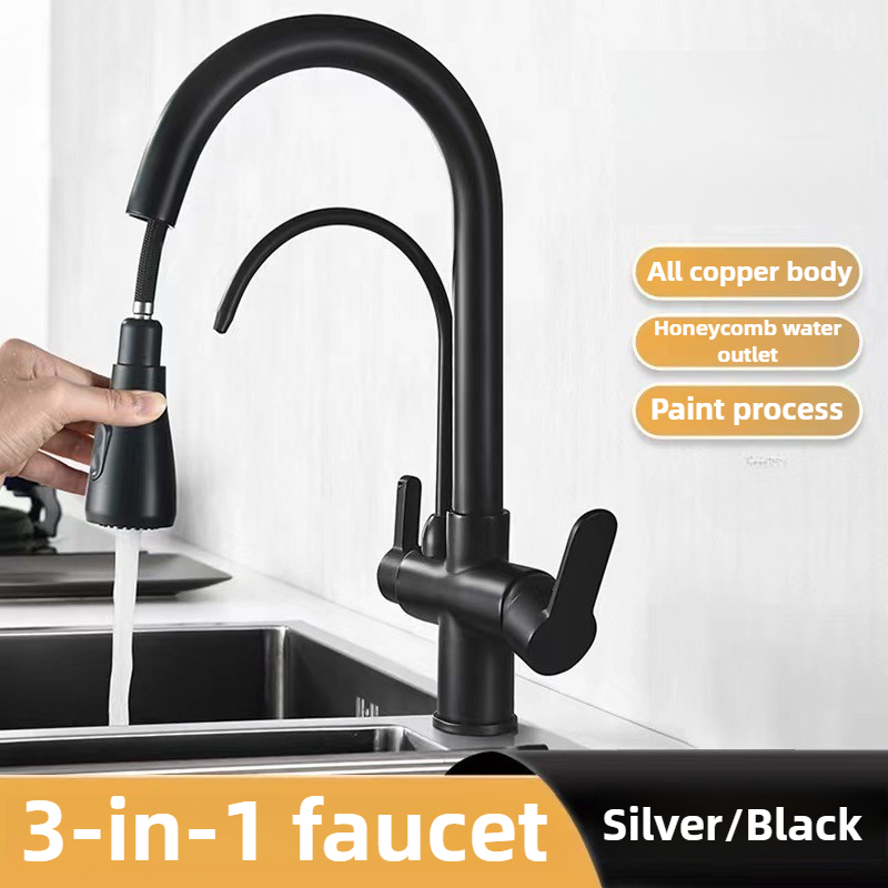 Commercial Kitchen Water Filter - 상업용 주방 수도꼭지, 이중 기능 풀다운
