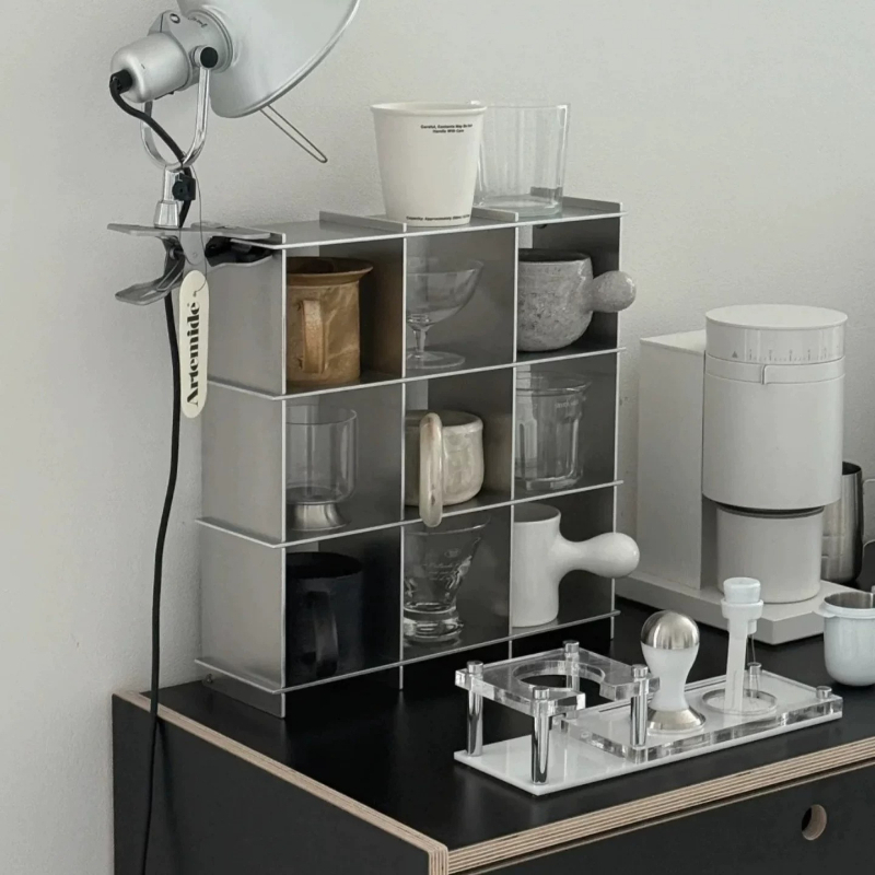 Commercial Kitchen Rack - 미니멀리스트 알루미늄 합금 조리대 머그컵 보관