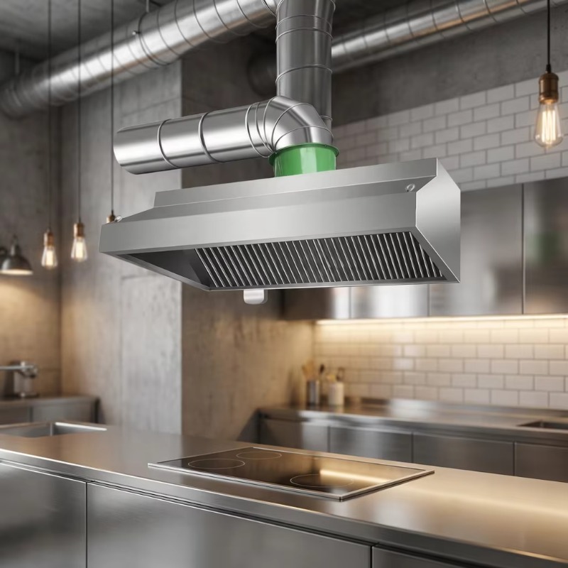 Commercial Kitchen Exhaust Hood - 상업용 맞춤형 주방 벽걸이 스테인리스 스틸