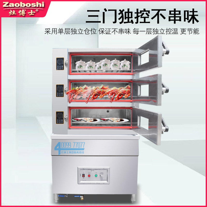 Commercial Kitchen Door - 신형 가스 해산물 찜기 삼문형 상업용