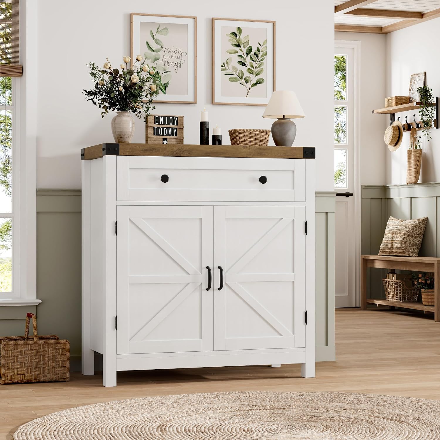 31.5인치(W) 주방 수납장, 농가풍 커피 바 캐비닛 - Commercial Kitchen Door 리뷰 및 가격