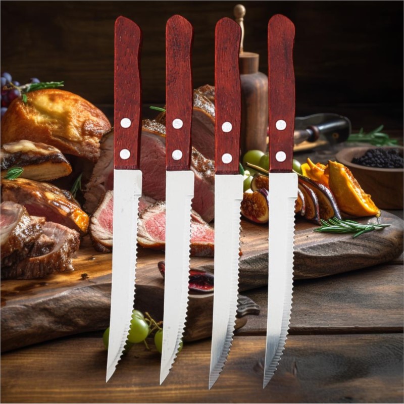 1-20 Pcs 스테인레스 스틸 스테이크 나이프 나무  - Commercial Kitchen Knives 리뷰 및 가격