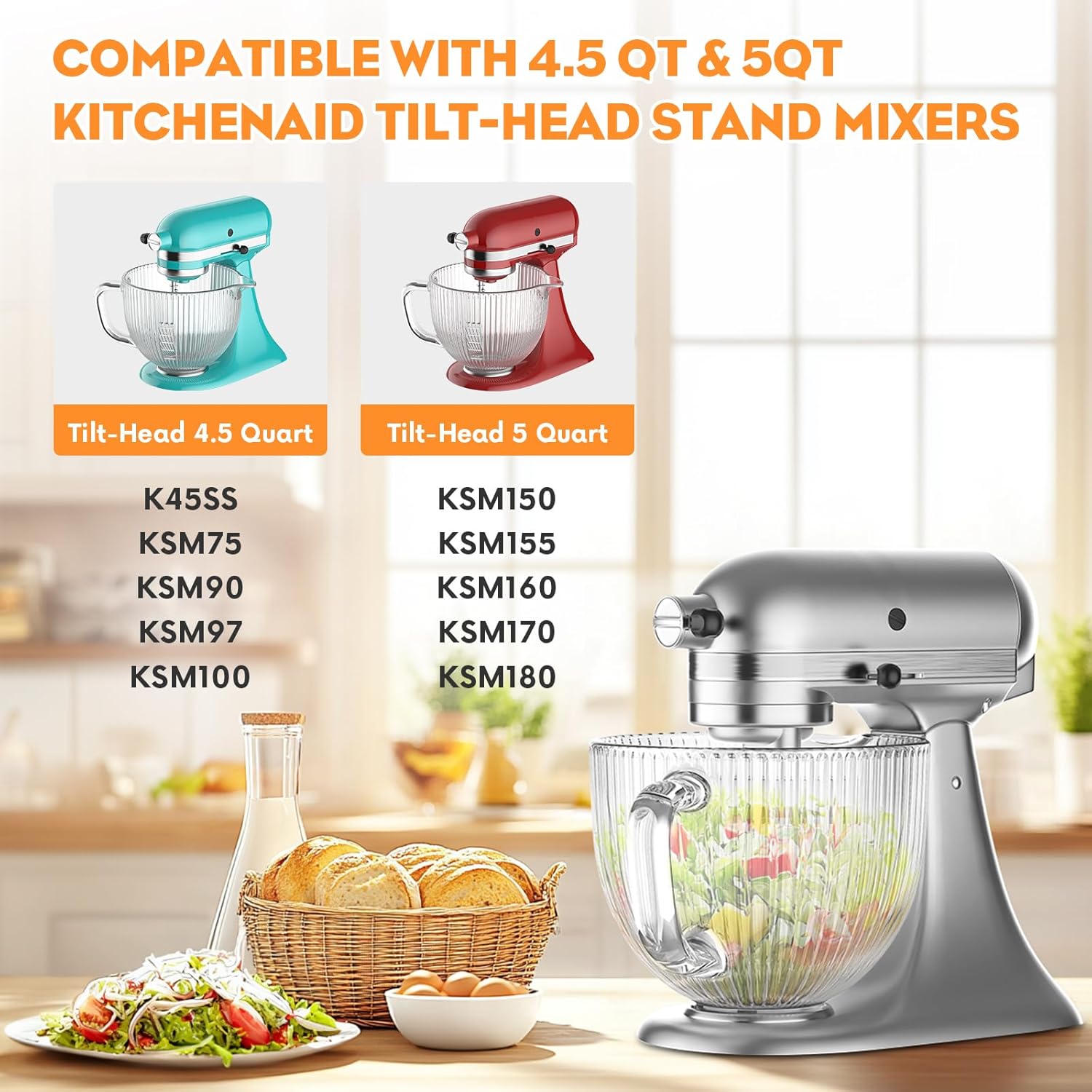 키친에이드 믹서용 GVODE 유리 그릇, 푸어 스파우트 - Commercial Kitchen Juicer 리뷰 및 가격