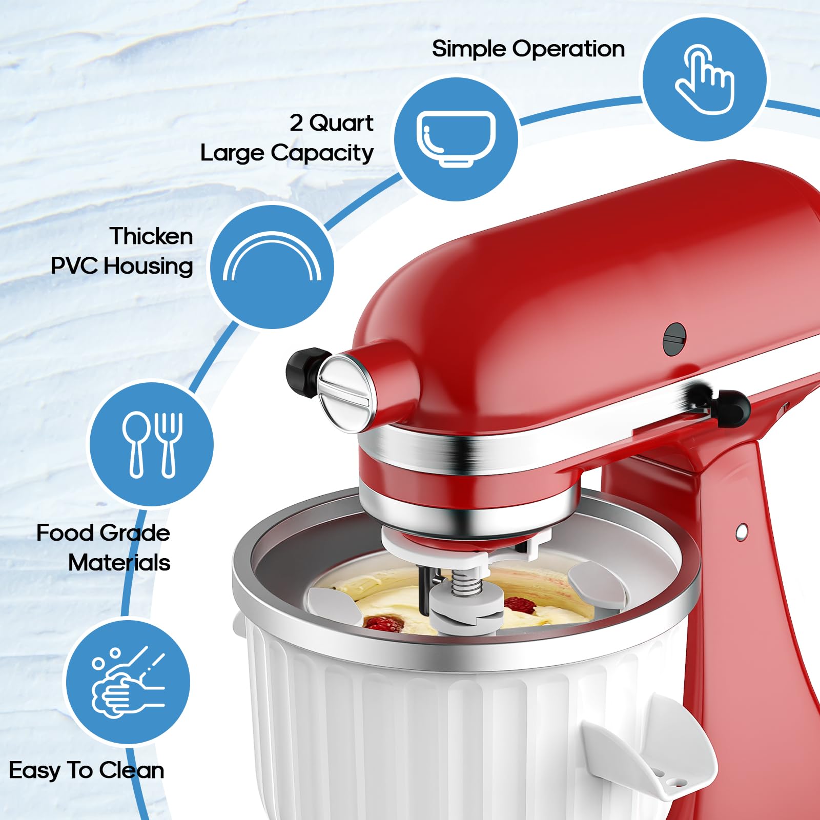 키친에이드 스탠드 믹서용 2쿼트 아이스크림 메이커 부착 - Commercial Kitchen Juicer 리뷰 및 가격