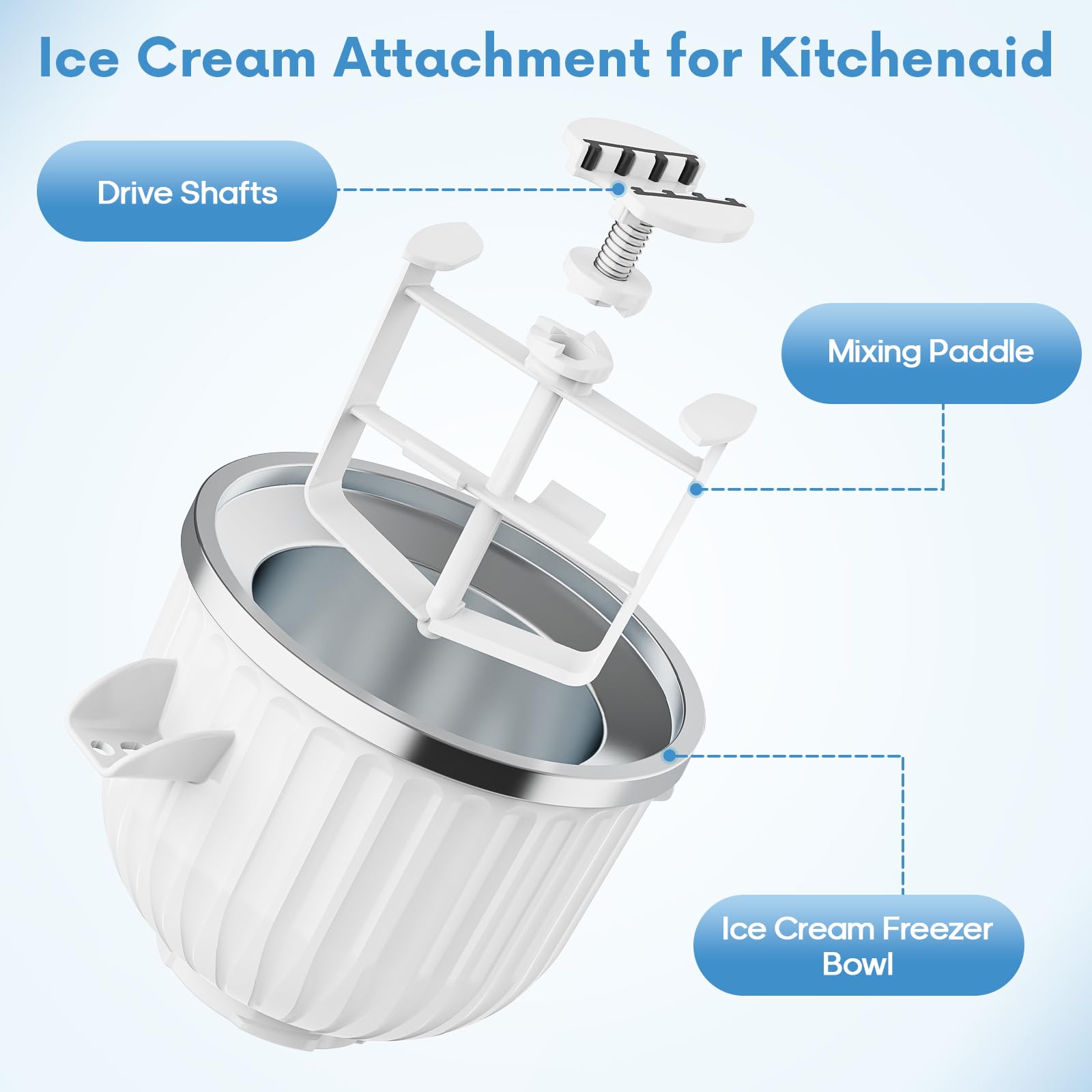 키친에이드 스탠드 믹서용 2쿼트 아이스크림 메이커 부착 - Commercial Kitchen Juicer 리뷰 및 가격