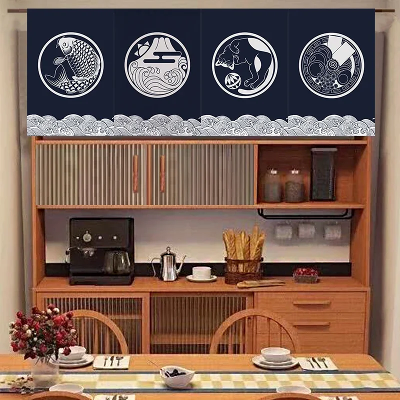 일본식 짧은 커튼 장식 걸이식 커튼, 주방 거실 침실  - Commercial Kitchen Japanese 리뷰 및 가격