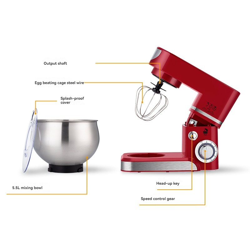 6단 속도 조절 전기 스탠드 믹서, 스테인리스 스틸 상 - Commercial Kitchen Mixers Dough Mixer 리뷰 및 가격