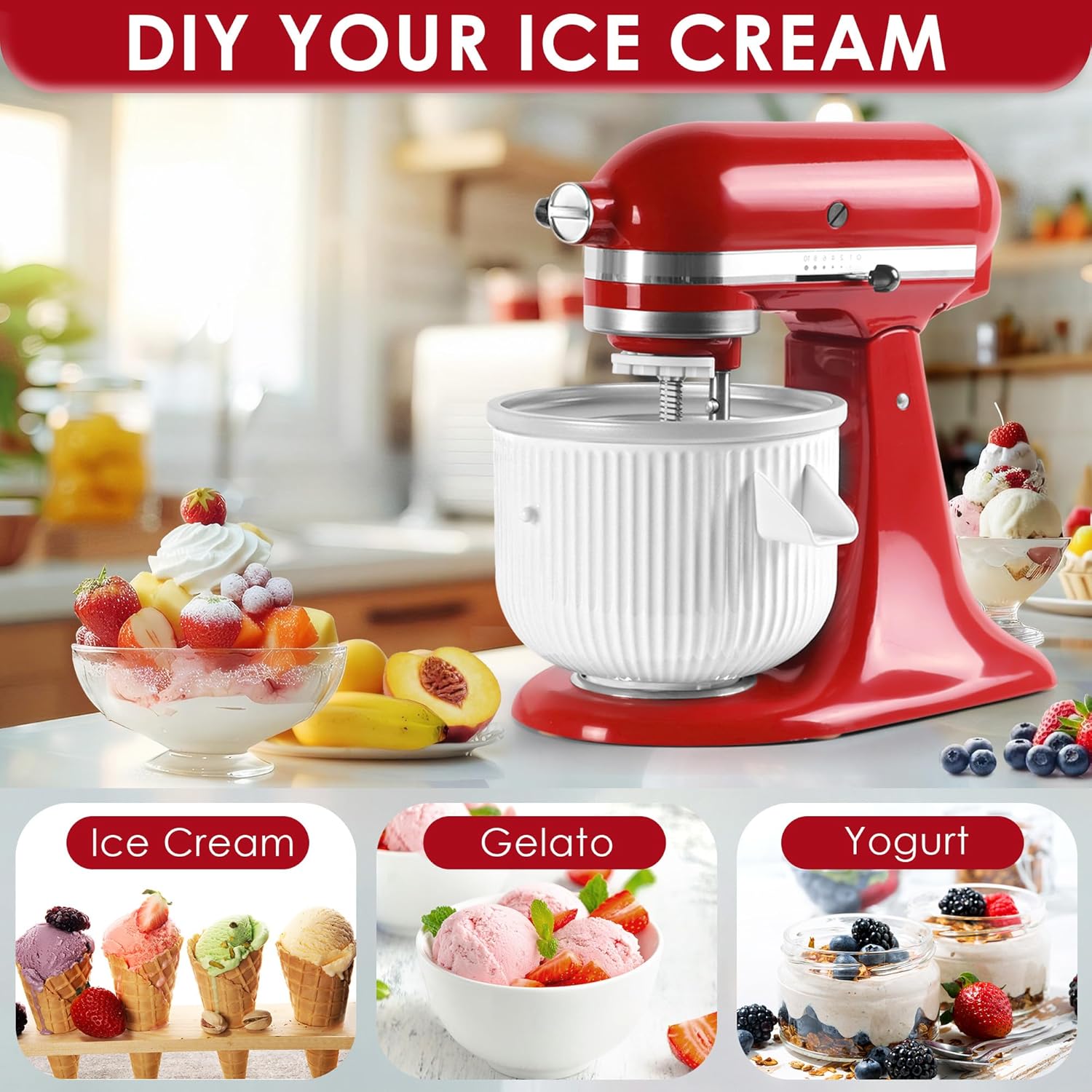 KitchenAid 스탠드 믹서용 아이스크림 메이커 부 - Commercial Kitchen Juicer 리뷰 및 가격